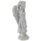 10" Ivory Angel Girl with Floral Crown Garden Statue